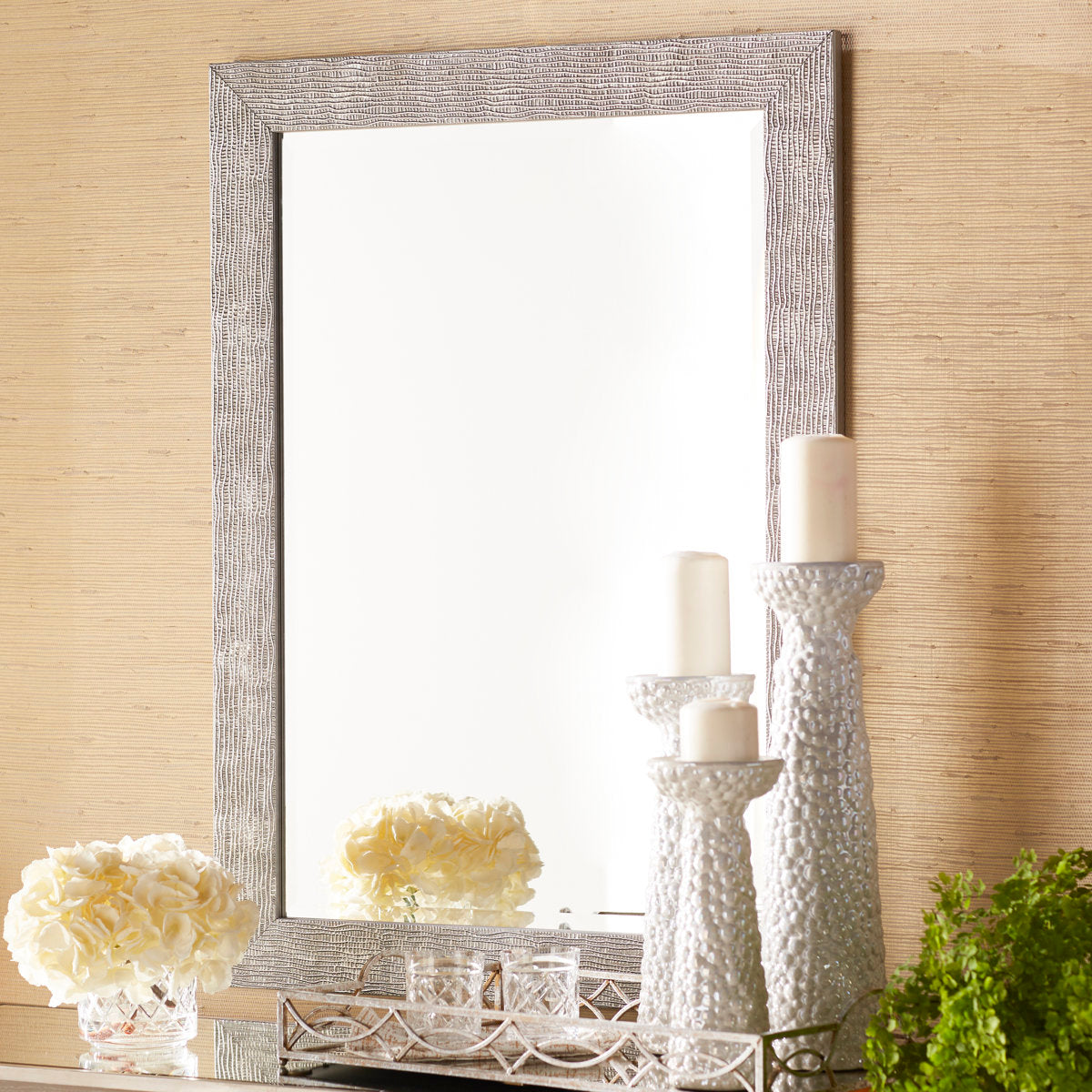 Esai Wood Rectangle Wall Mirror
