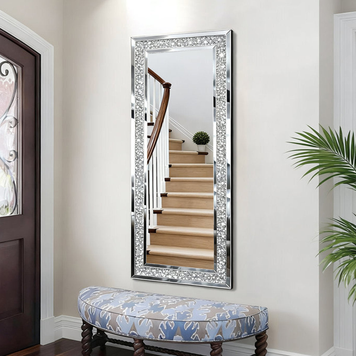 Rectangle Beveled Glass Framed Full Length Mirror Bathroom Vanity Mirror Decorative Wall Accent Mirror